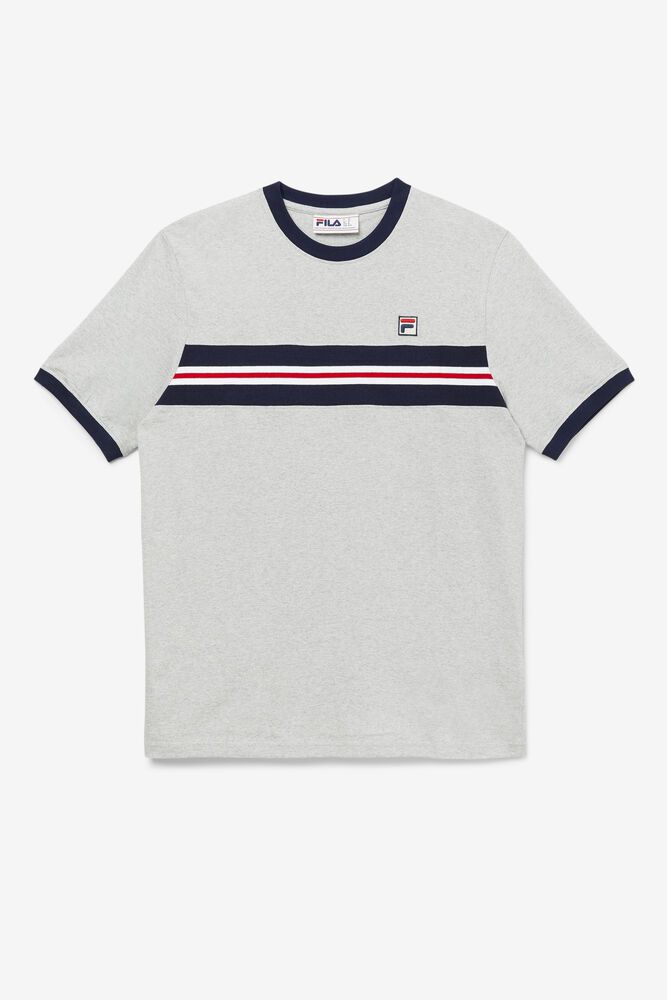 Fila Silver Grey T-Shirt Mens - NZ 79638-ZXRN